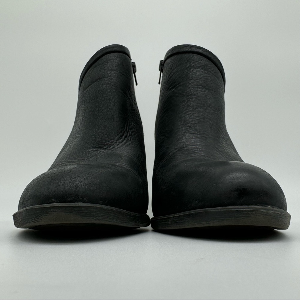 Lucky Brand Salza Black Leather Ankle Bootie Size 8 - Picture 2 of 14